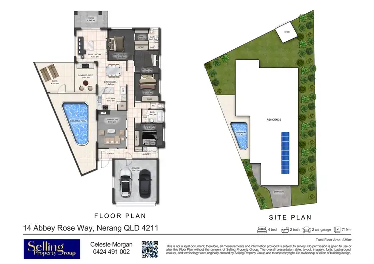 Floorplan of Homely house listing, 14 Abbey Rose Way, Nerang QLD 4211