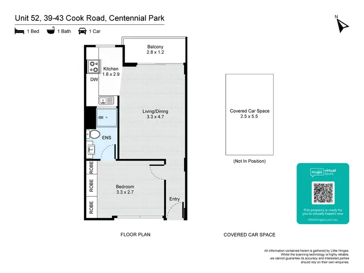 Floorplan of Homely apartment listing, 52/39-43 Cook Road, Centennial Park NSW 2021