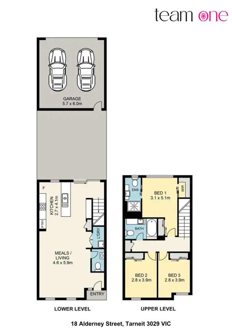 Floorplan of Homely townhouse listing, 18 Alderney Street, Tarneit VIC 3029