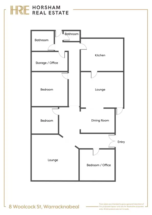 Floorplan of Homely house listing, 8 Woolcock Street, Warracknabeal VIC 3393