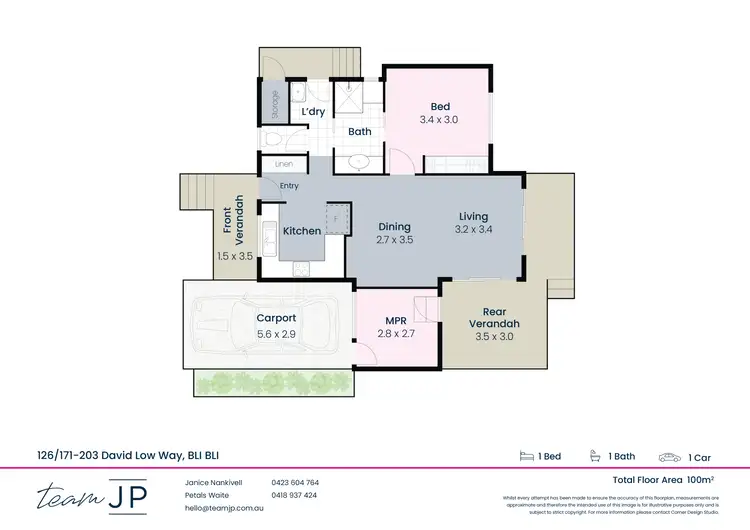 Floorplan of Homely retirement listing, 126/171 David Low Way, Bli Bli QLD 4560