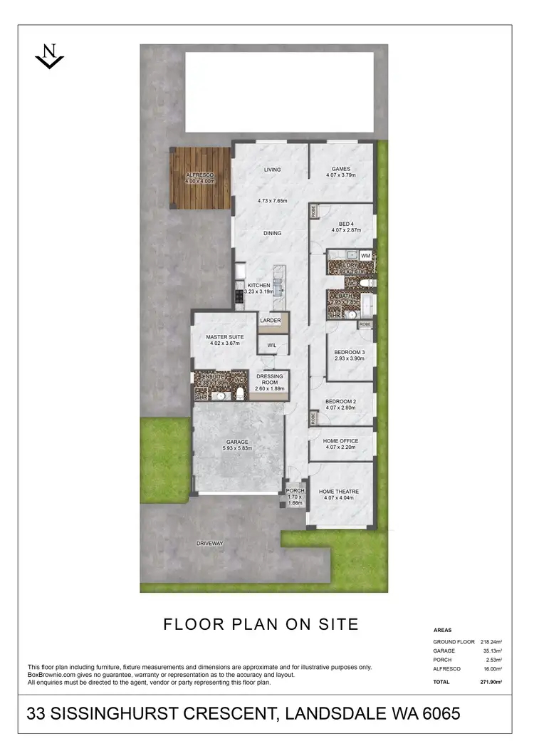 Floorplan of Homely house listing, 33 Sissinghurst Crescent, Landsdale WA 6065