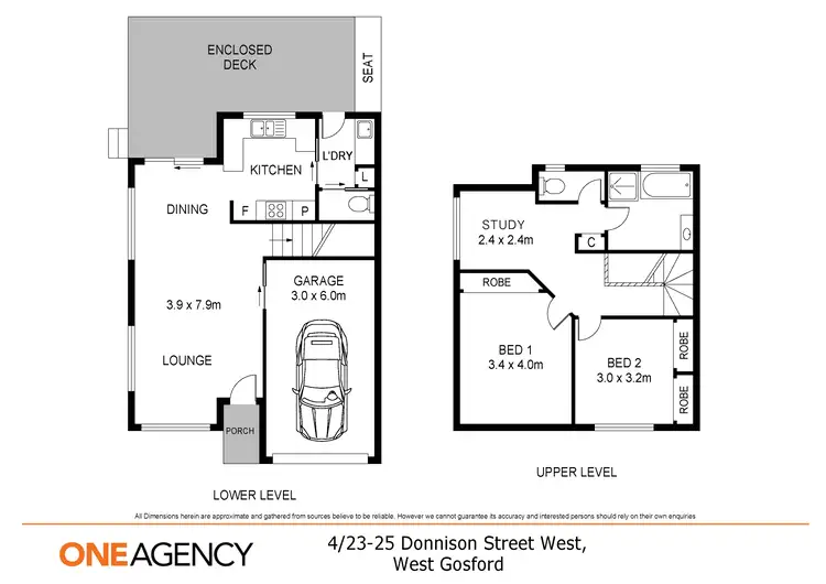 Floorplan of Homely townhouse listing, 4/23-25 Donnison Street West, West Gosford NSW 2250