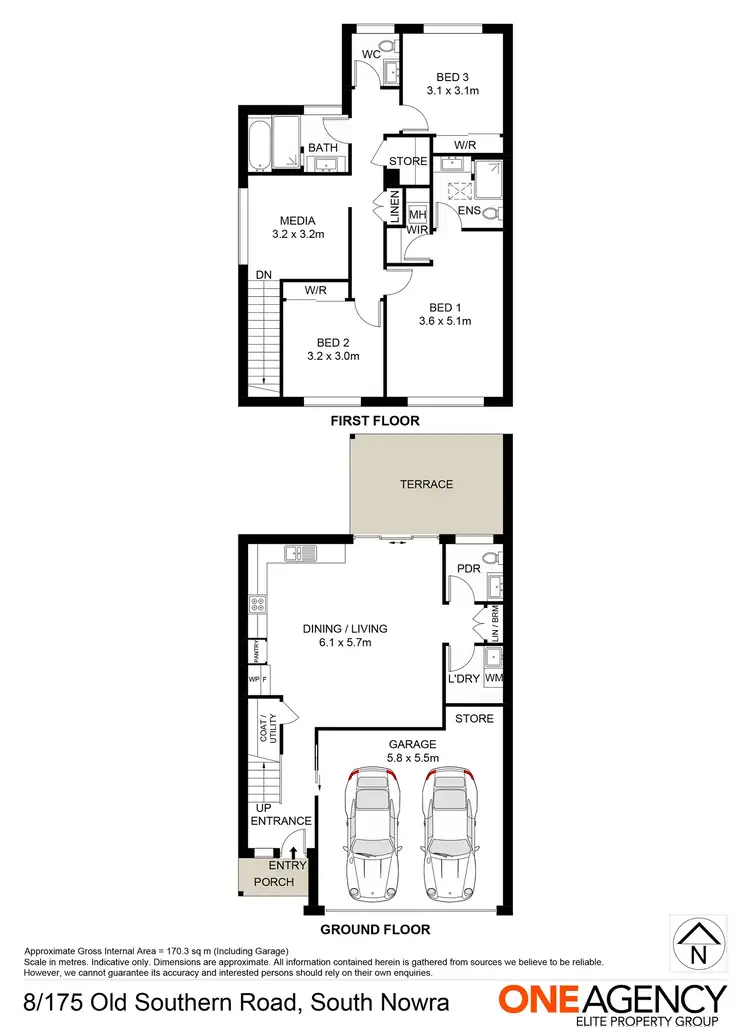Floorplan of Homely townhouse listing, B/175 Old Southern Road, South Nowra NSW 2541