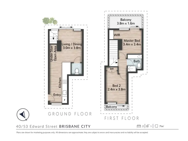 Floorplan of Homely unit listing, 40/53-61 Edward Street, Brisbane City QLD 4000
