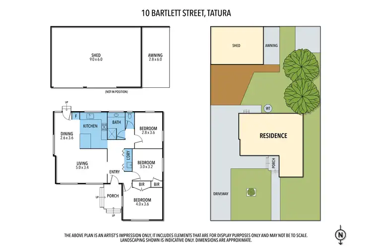 Floorplan of Homely house listing, 10 BARTLETT STREET, Tatura VIC 3616