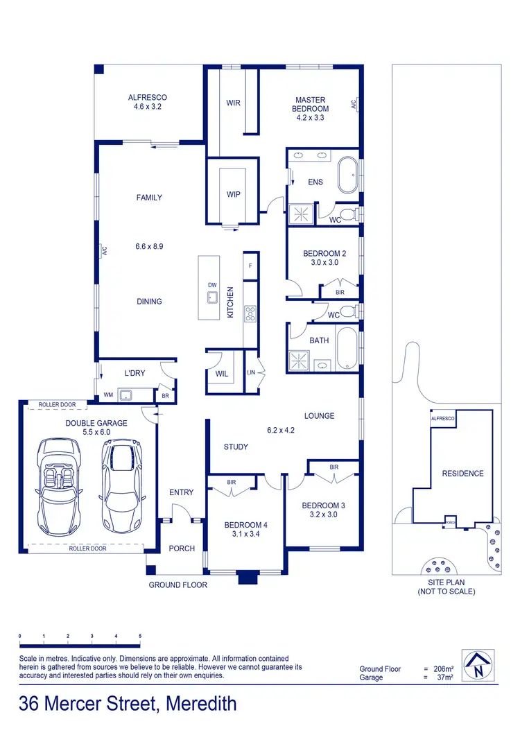Floorplan of Homely house listing, 36 Mercer Street, Meredith VIC 3333