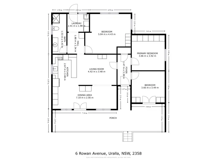 Floorplan of Homely house listing, 6 Rowan Avenue, Uralla NSW 2358
