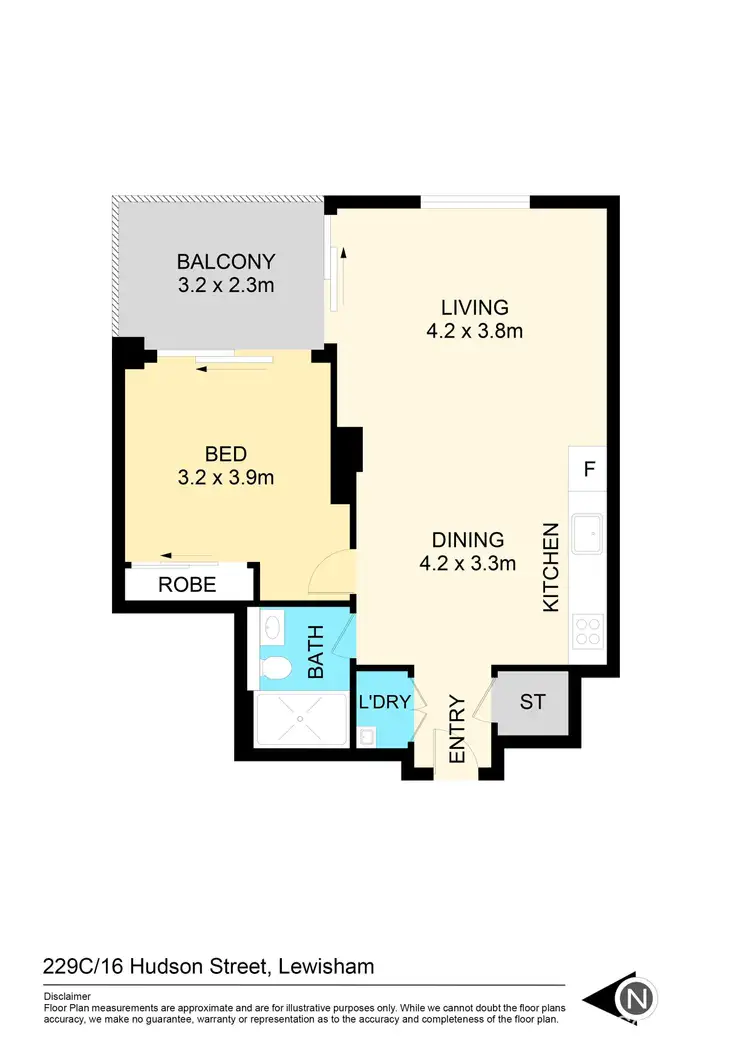 Floorplan of Homely apartment listing, C229/12 Hudson Street, Lewisham NSW 2049