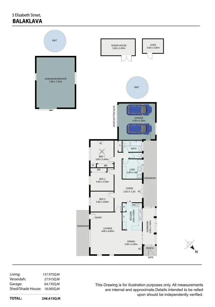 Floorplan of Homely house listing, 5 Elizabeth Street, Balaklava SA 5461
