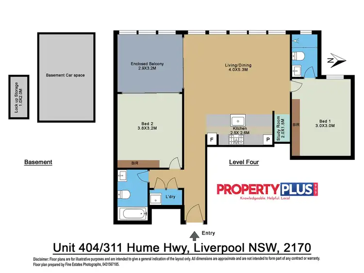 Floorplan of Homely apartment listing, U404/311 Hume Highway, Liverpool NSW 2170