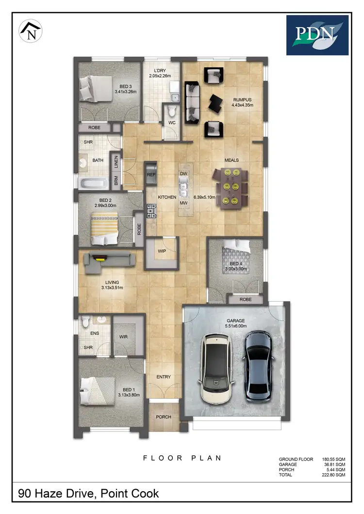 Floorplan of Homely house listing, 90 Haze Drive, Point Cook VIC 3030