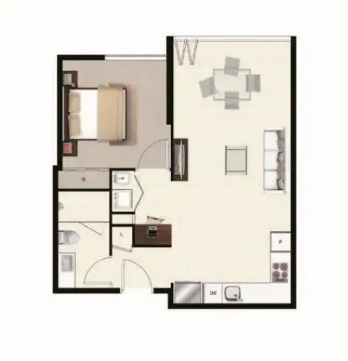 Floorplan of Homely apartment listing, 912/66 Manning Street, South Brisbane QLD 4101