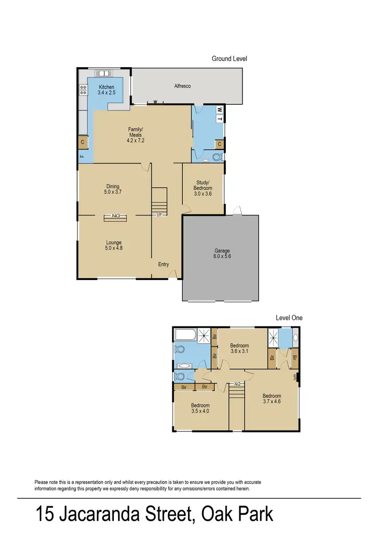 Floorplan of Homely house listing, 15 Jacaranda Street, Oak Park VIC 3046