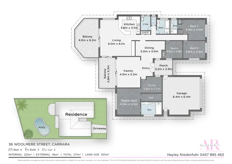 Floorplan of Homely house listing, 36 Woolmere Street, Carrara QLD 4211