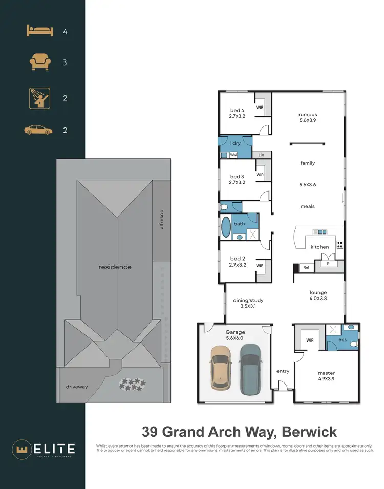 Floorplan of Homely house listing, 39 Grand Arch Way, Berwick VIC 3806