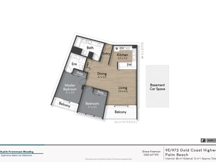 Floorplan of Homely unit listing, 9E/973 Gold Coast Highway, Palm Beach QLD 4221