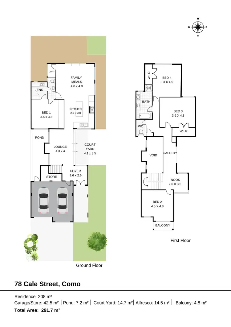 Floorplan of Homely house listing, 78 Cale Street, Como WA 6152