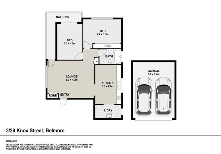 Floorplan of Homely apartment listing, 3/29 Knox Street, Belmore NSW 2192