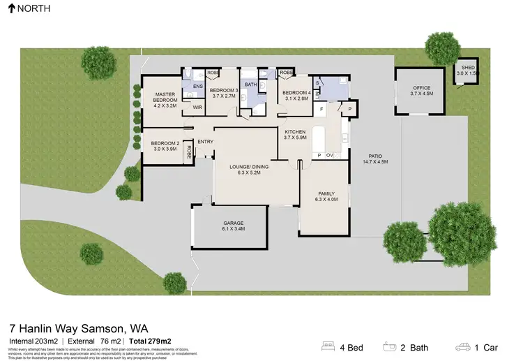 Floorplan of Homely house listing, 7 Hanlin Way, Samson WA 6163