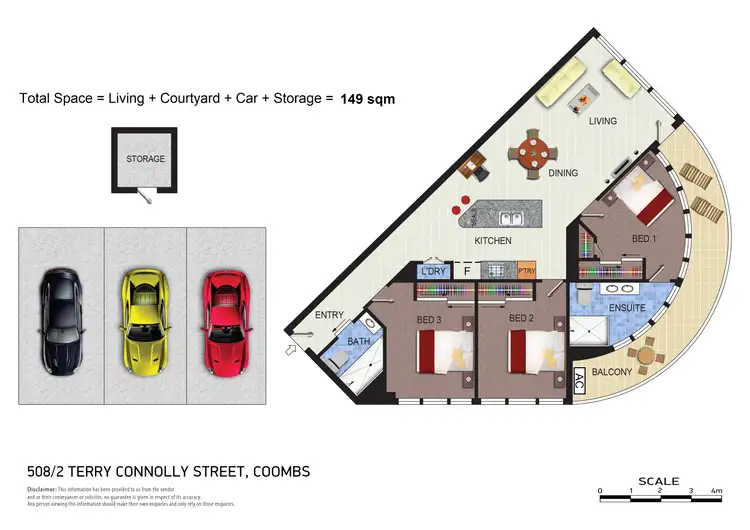 Floorplan of Homely apartment listing, 508/2 Terry Connolly Street, Coombs ACT 2611