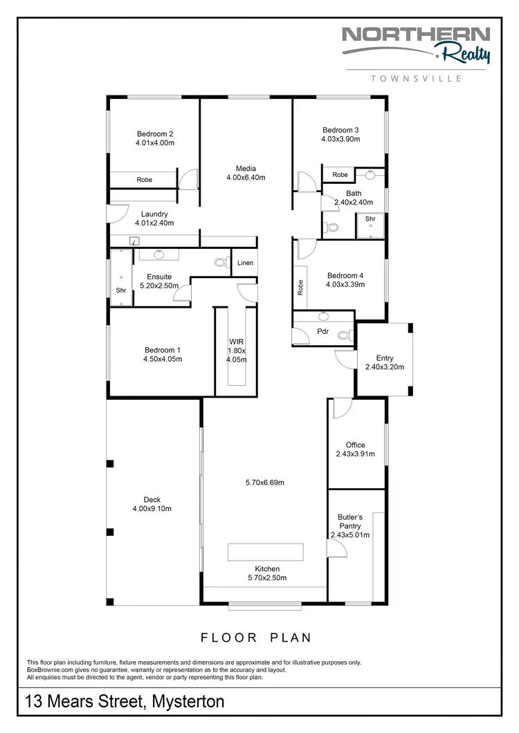 Floorplan of Homely house listing, 13 Mears Street, Mysterton QLD 4812