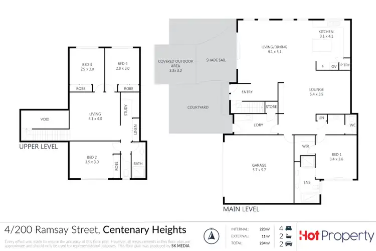 Floorplan of Homely townhouse listing, Unit 4/200 Ramsay Street, Centenary Heights QLD 4350