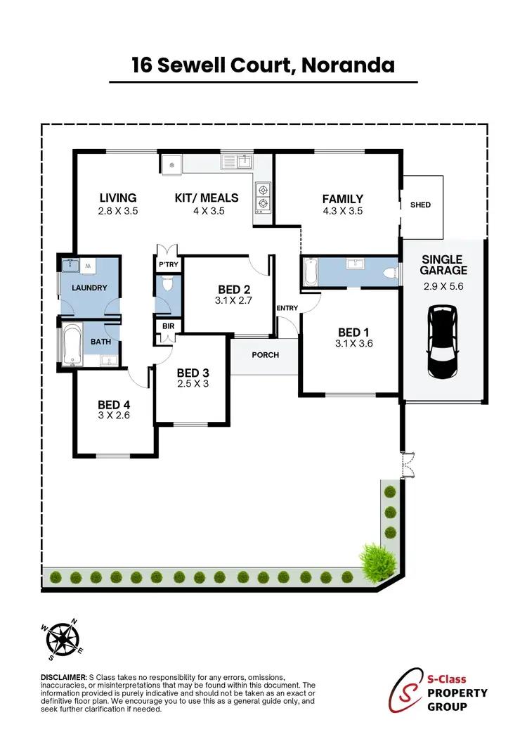 Floorplan of Homely house listing, 16 Sewell Court, Noranda WA 6062