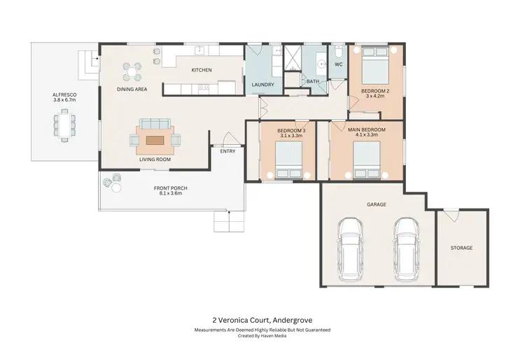 Floorplan of Homely house listing, 2 Veronica Court, Andergrove QLD 4740