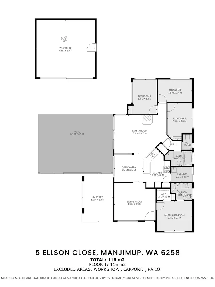 Floorplan of Homely house listing, 5 Ellson Close, Manjimup WA 6258