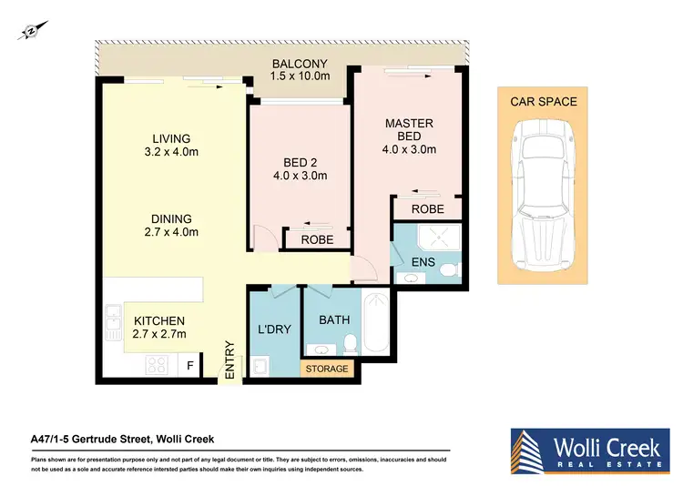 Floorplan of Homely apartment listing, 47/1 Gertrude Street, Wolli Creek NSW 2205