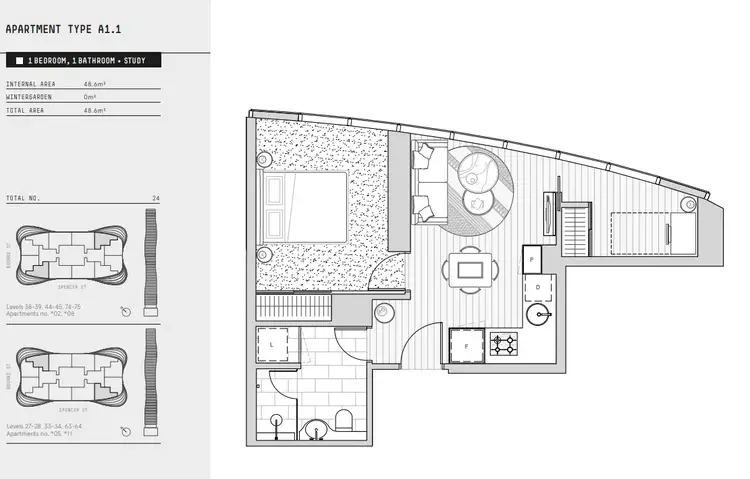 Floorplan of Homely apartment listing, 7402/138 Spencer St, Melbourne VIC 3000