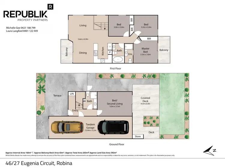 Floorplan of Homely townhouse listing, 46/27 Eugenia Circuit, Robina QLD 4226