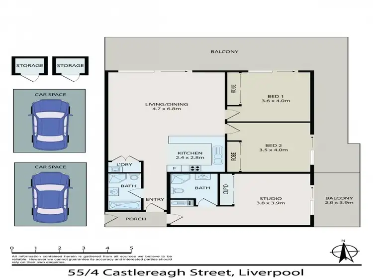 Floorplan of Homely apartment listing, 55/4 Castlereagh Street, Liverpool NSW 2170