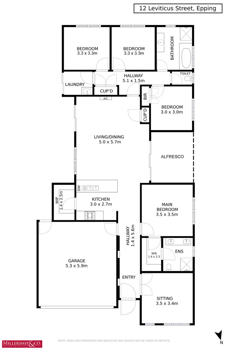 Floorplan of Homely house listing, 12 Leviticus Street, Epping VIC 3076