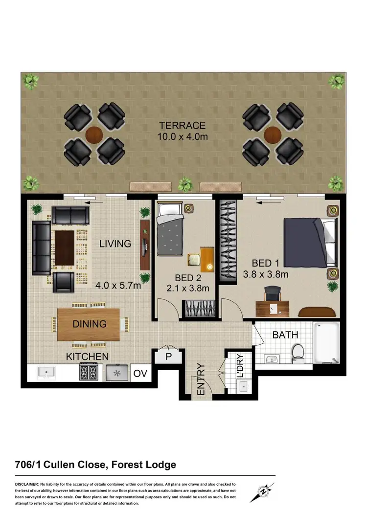 Floorplan of Homely apartment listing, 706/1 Cullen Close, Forest Lodge NSW 2037