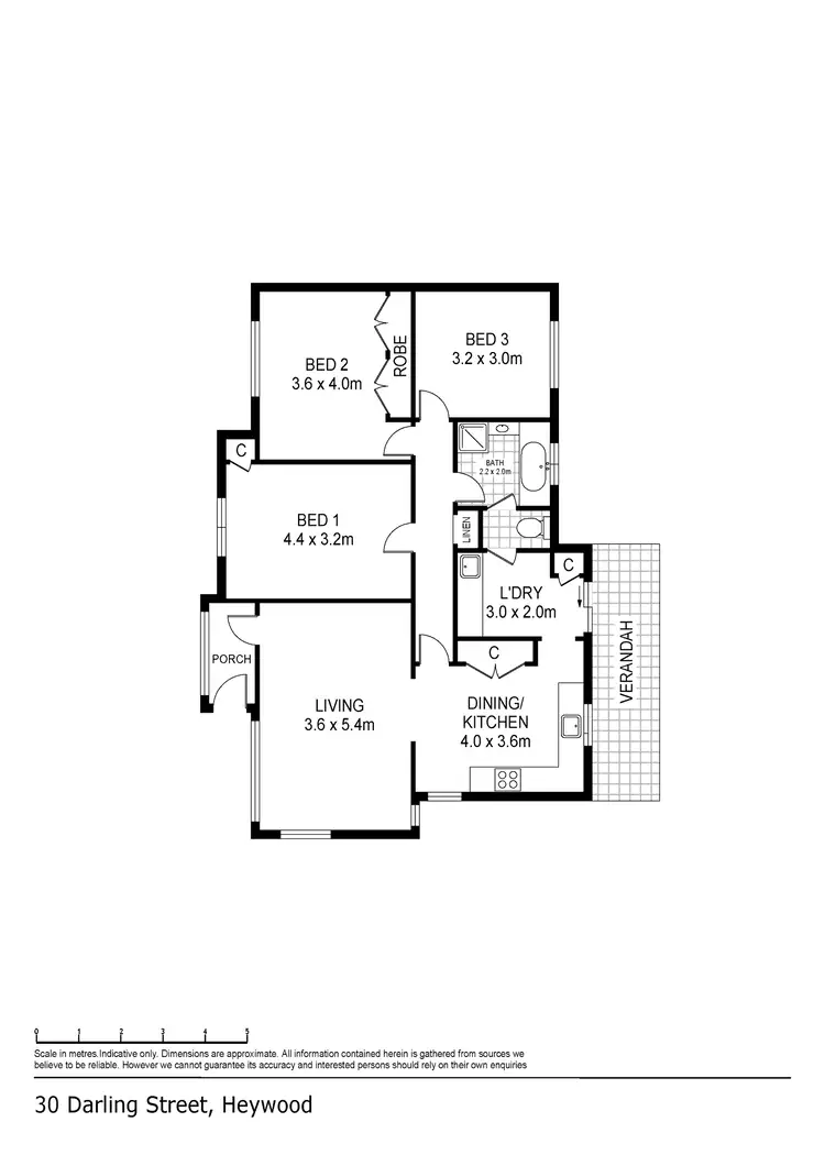 Floorplan of Homely house listing, 30 Darling Street, Heywood VIC 3304