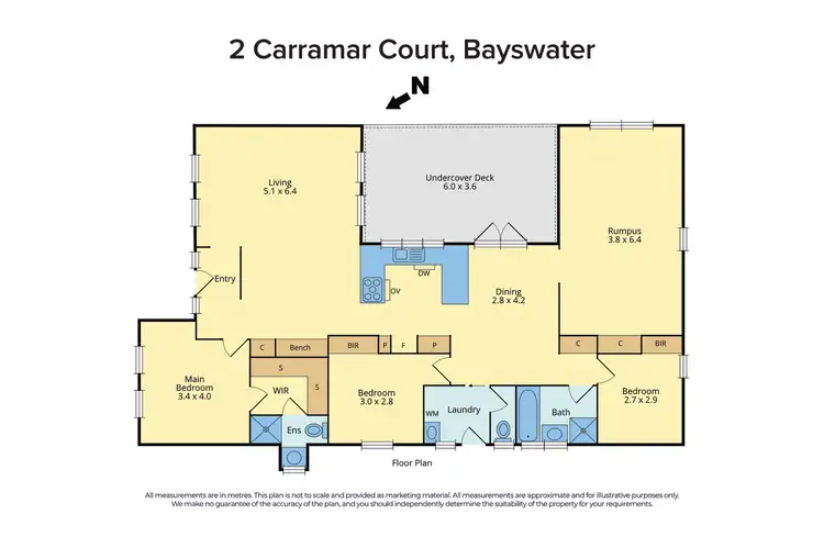 Floorplan of Homely house listing, 2 Carramar Court, Bayswater VIC 3153
