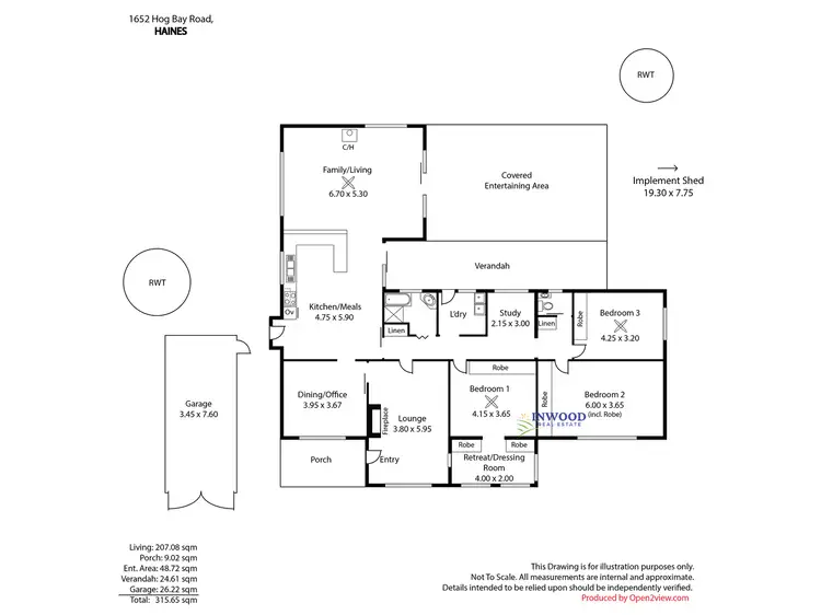 Floorplan of Homely rural property listing, 1652 Hog Bay Road, Haines SA 5223