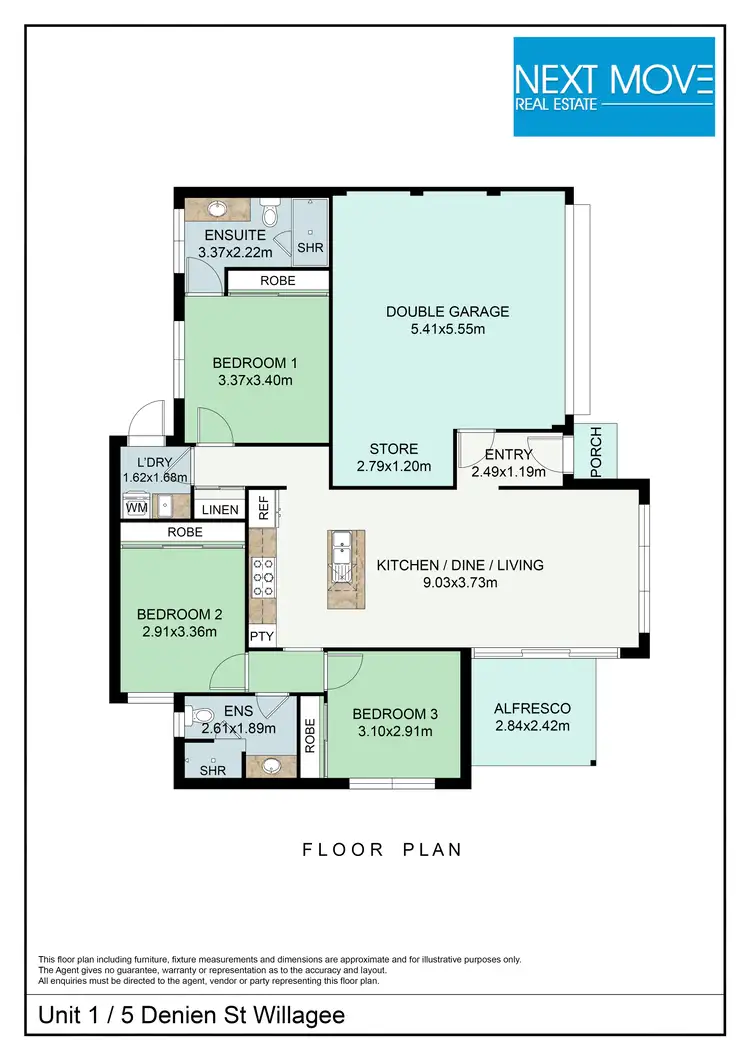 Floorplan of Homely villa listing, 5 Denien Street, Willagee WA 6156