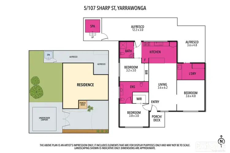 Floorplan of Homely unit listing, 5/107 Sharp Street, Yarrawonga VIC 3730