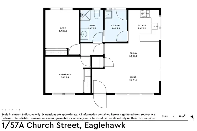 Floorplan of Homely block of units listing, 57A Church Street, Eaglehawk VIC 3556