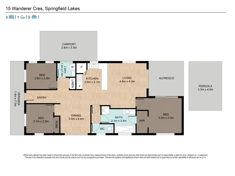 Floorplan of Homely house listing, 15 Wanderer Crescent, Springfield Lakes QLD 4300
