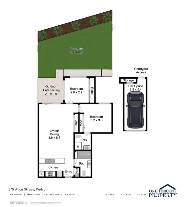 Floorplan of Homely apartment listing, 5/5 Alice Street, Kedron QLD 4031