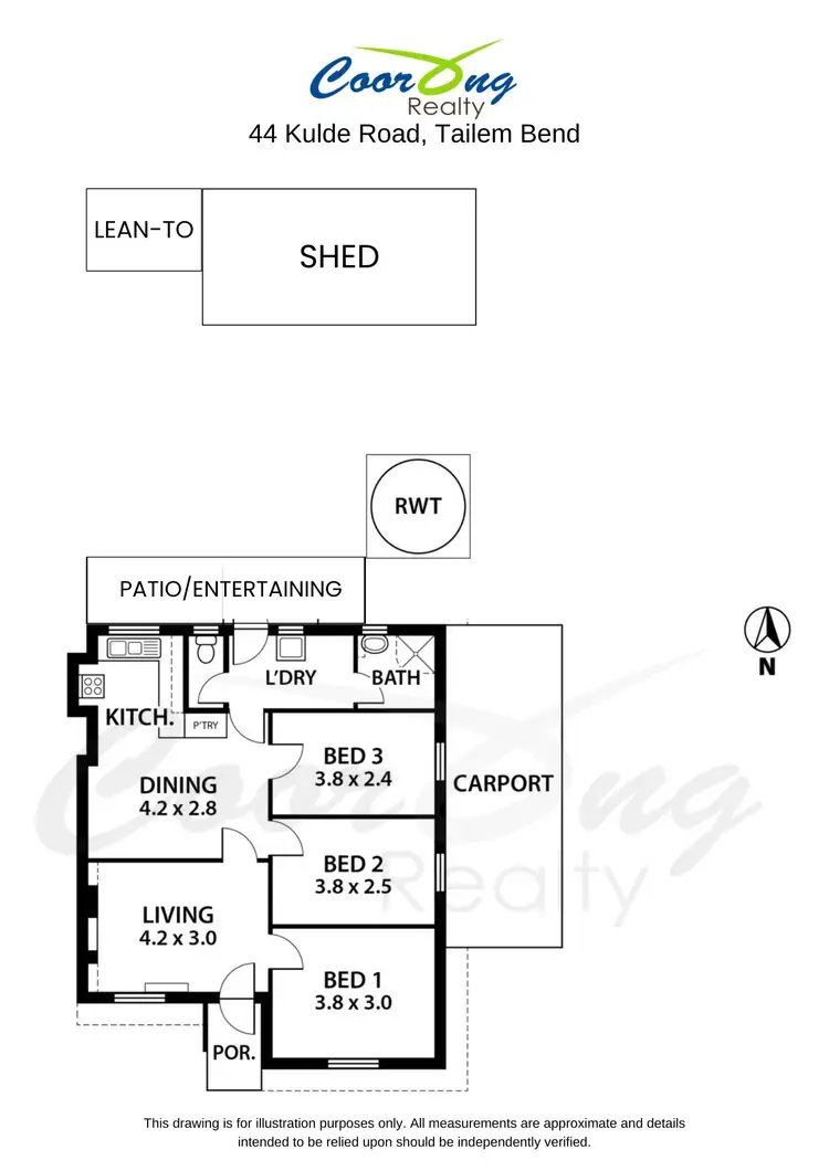 Floorplan of Homely semi-detached listing, 44 Kulde Road, Tailem Bend SA 5260