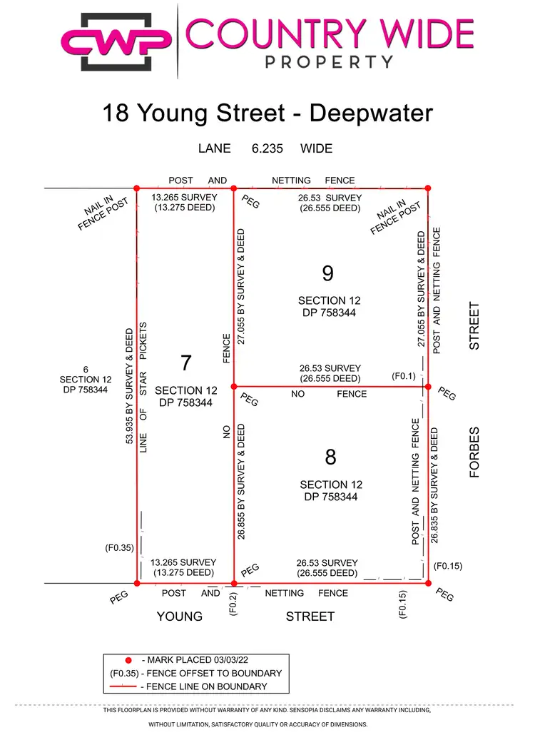 Floorplan of Homely land listing, LOT 8, 18 Young Street, Deepwater NSW 2371