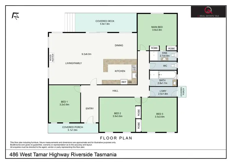 Floorplan of Homely house listing, 486 West Tamar Highway, Riverside TAS 7250