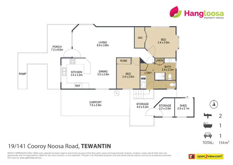 Floorplan of Homely house listing, 19/141 Cooroy-Noosa Road, Tewantin QLD 4565