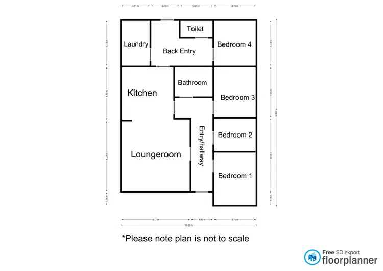 Floorplan of Homely house listing, 3 Luberta Street, Nhill VIC 3418