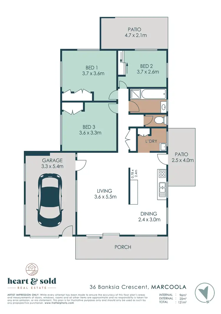 Floorplan of Homely house listing, 36 Banksia Crescent, Marcoola QLD 4564